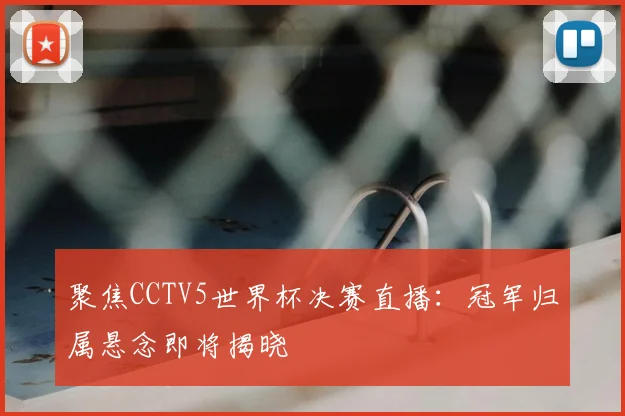 聚焦CCTV5世界杯决赛直播:冠军归属悬念即将揭晓
